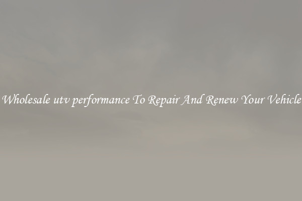 Wholesale utv performance To Repair And Renew Your Vehicle