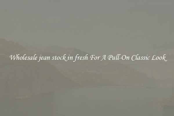 Wholesale jean stock in fresh For A Pull-On Classic Look