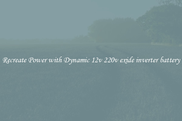 Recreate Power with Dynamic 12v 220v exide inverter battery
