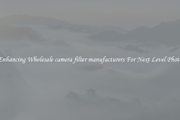 Photo Enhancing Wholesale camera filter manufacturers For Next Level Photography