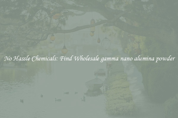 No Hassle Chemicals: Find Wholesale gamma nano alumina powder